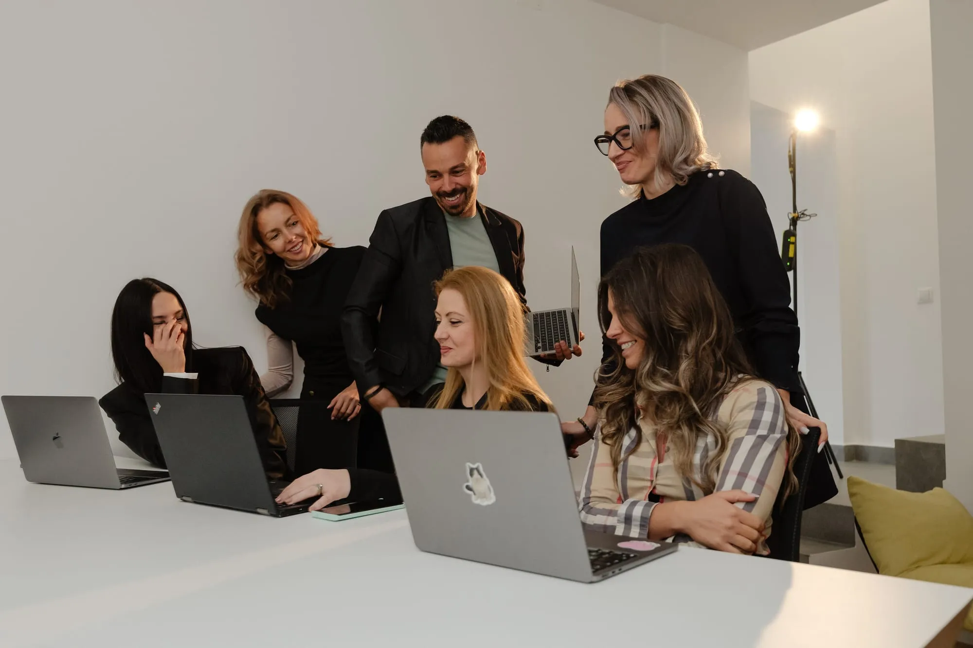 We As Web engineers collaborating in the office